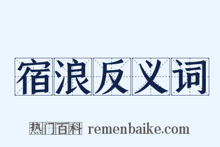 宿浪反义词是什么意思的图片